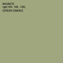 #A0A67E - Green Smoke Color Image